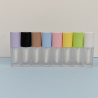 Vide Givré Rond rose Brillant À Lèvres Tube 6ml Vente En Gros En Vrac 5ml Brillant À Lèvres Conteneur Bouteille Vide Emballage Cosmétique Tube En Plastique