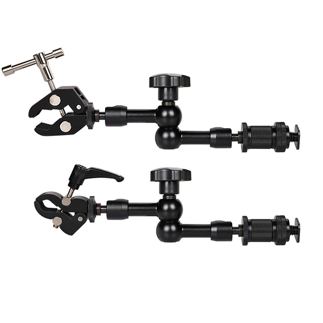 MIAOTU 7 Inch Adjustable Friction Articulating Magic Arm DSLR Rig LCD Monitor LED Light Camera Accessories Photo Studio Black