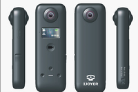 4K 360 Derajat Kamera Panorama VR Video HD Lensa Sudut Lebar Ganda Jahitan Real Time Mulus untuk Android IOS Smartphone