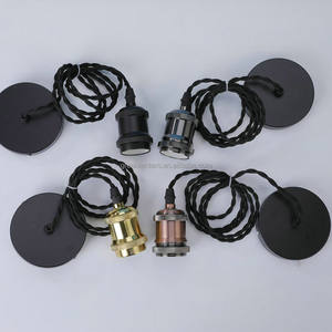 E27 support de <span class=keywords><strong>lampe</strong></span> à vis Vintage pendentif cordon de lumière tressé <span class=keywords><strong>fil</strong></span> électrique torsadé bricolage E27 kit de support de <span class=keywords><strong>lampe</strong></span> <span class=keywords><strong>suspendue</strong></span> - Product Image 5
