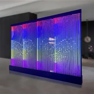 Design de parede de painel de bolha de água led personalizado para decoração de restaurante hall