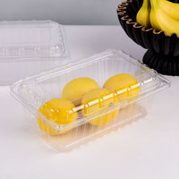Contenitore con Coperchio a Cerniera Trasparente per Alimenti, Scatola Monouso in PET PP per Imballaggio di Frutta, Torte e Insalate