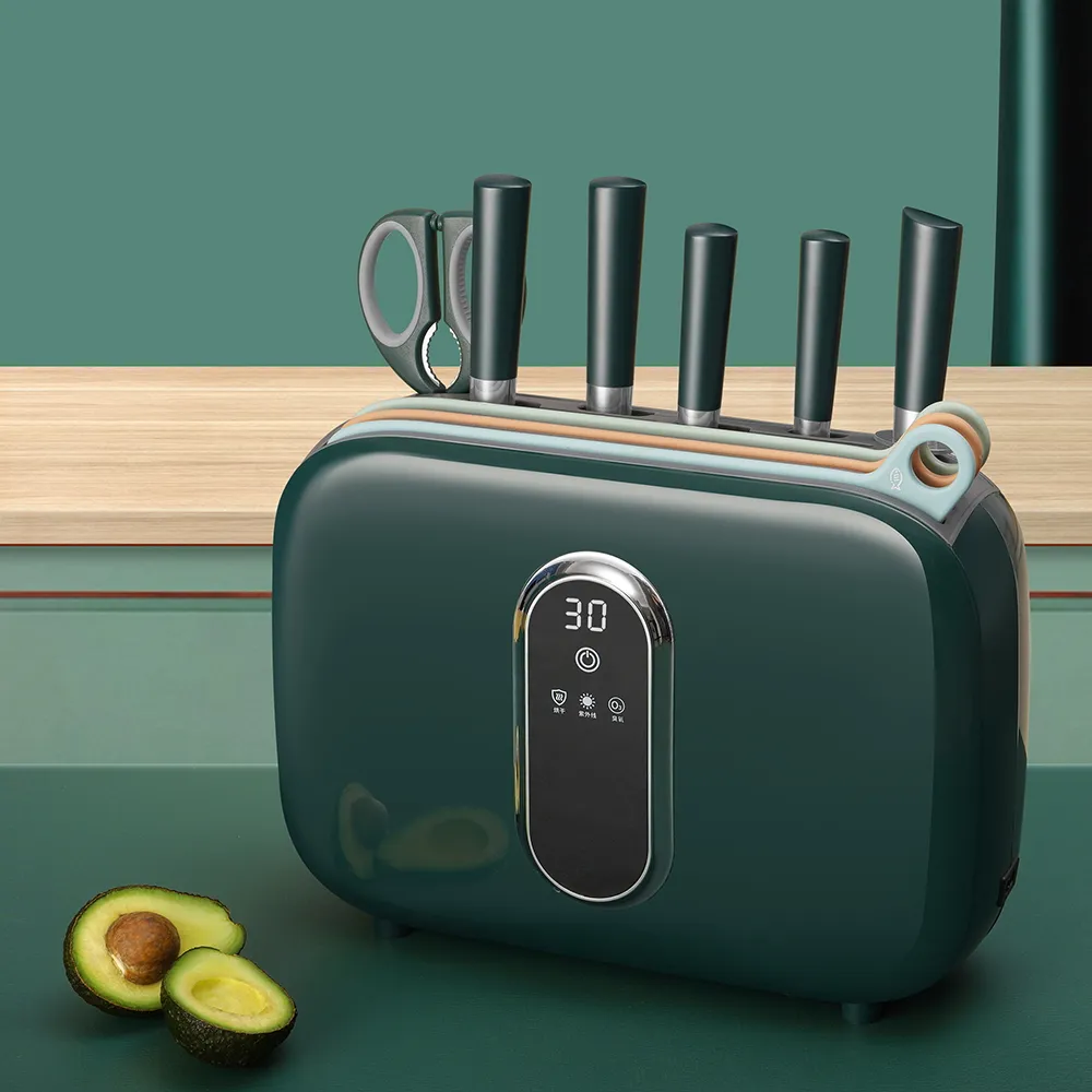 2023 New Design Cutting Board Set 10 Pcs Kitchen Knife Set with Smart Knife Holder