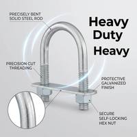 Stainless Steel U-Bolt Clamp Heavy Duty Pipe Fastener for Power Engineering Construction Equipment Installation
