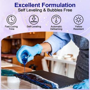 <span class=keywords><strong>Resina</strong></span> Epoxi de un Galón para Arte, Manualidades y Trabajos <span class=keywords><strong>en</strong></span> Madera, <span class=keywords><strong>Resina</strong></span> sin Burbujas, Kit de <span class=keywords><strong>Resina</strong></span> para Arte, <span class=keywords><strong>Resina</strong></span> de Fundición No Tóxica, Resistente a los Rayos UV - Product Image 3