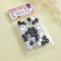 1 Boîte de Perles Colorées pour Tresses, Anneaux Brillants Roses et Bleus pour Dreadlocks, Clips et Manchettes Décoratives pour Cheveux