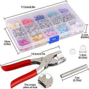 Nhà Máy Thép Không Gỉ 10Mm May Phụ Kiện <span class=keywords><strong>4</strong></span>-Phần Bé Quần Áo Áo Khoác Với Mạ <span class=keywords><strong>Snap</strong></span> Nút Và Kim Loại Ngạnh - Product Image 4