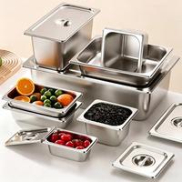 Bac Gastronorme Professionnel 1/1 GN en Acier Inoxydable, Idéal pour Buffet et Maintien au Chaud des Aliments en Hôtellerie, Excellent Rapport Qualité-Prix
