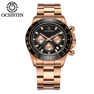 OCHSTIN 6103B Antique <strong>Rose</strong> <strong>Gold</strong> Man Quartz <strong>Watch</strong> Stainless Steel Band Luminous Chronograph Simple Sports <strong>Watch</strong> <strong>Set</strong> - Product Image 2