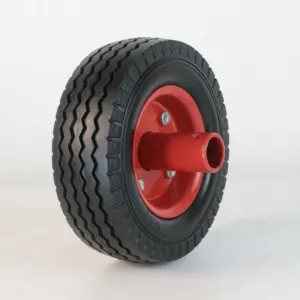 Custom 4.10/3.50-4 Heavy Duty 10 Inch Pneumatic Rubber Wheelbarrow Wheels Inflatable Wheel For Garden Cart