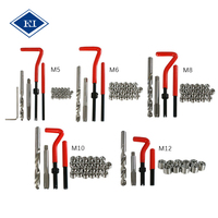Kit de réparation de filetage 131 pièces avec inserts hélicoïdaux M5 M6 M8 M10 M12, assortiment compatible pour outils manuels d'atelier automobile