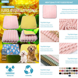 COLLABOR 30色犬用子犬用おしっこパッド60x60cm漏れのないおしっこパッドクイックドライ犬と猫のおしっこパッド - Product Image 2