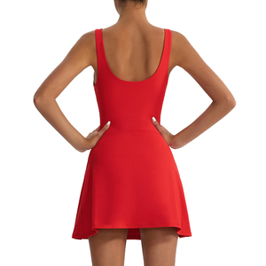 Gonna da <span class=keywords><strong>Tennis</strong></span> In poliestere estiva da donna pantaloncini di sicurezza traspirante In maglia sportiva da esterno con Logo In vita anteriore Team OEM - Product Image 2