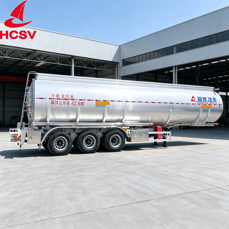 Single Layer Stainless Steel Tank Semi Trailer Without Heat Insulation ...