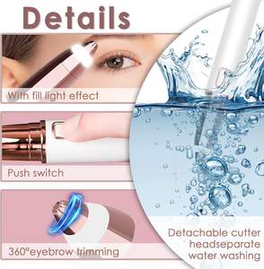 2 en 1, recortador de vello facial y cejas recargable ligero, depiladora doméstica conveniente para hombres y mujeres, depilación - Product Image 6