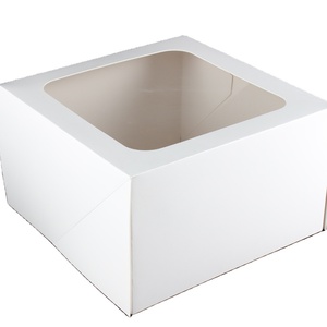 Wholesale High Quality Plain White Tall <b>Cake</b> <b>Box</b> With clear Window - Product Image 2
