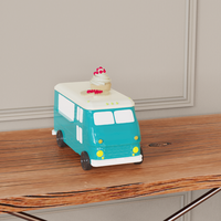Pot de rangement décoratif en céramique en forme de voiture, personnalisé, en porcelaine, pour desserts et collations, idéal pour les food trucks mobiles.