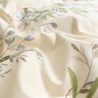 Parure de lit 100 % coton sergé, imprimé floral frais, double face, housse de couette respirante et douce pour la peau, tailles Queen et King pour chambre à coucher