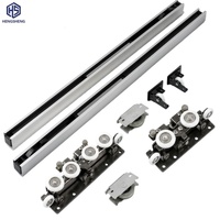 Herrajes para Rieles de Puertas Correderas Ocultas con Rodamientos Silenciosos para Puertas Interiores de 1.2m y 1.5m, Suministro al por Mayor