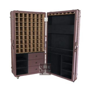 Bán Buôn Vải Cổ Điển Matte Da Hấp Thân Cây Thanh Starbay Rượu Vang Hiển Thị Tủ Phòng Khách Đồ Nội Thất Thanh Thiết Kế - Product Image 5