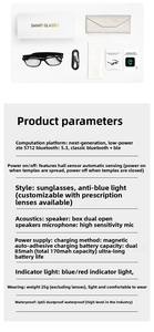 Lunettes Intelligentes de Luxe pour Hommes Anti-lumière Bleue Anti-UV Assistant Vocal IA Style Designer Télécommandé En Stock Obturateur à Distance - Product Image 3