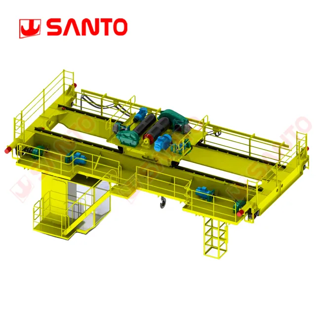 Heavy Duty 50 Ton Electric Open Winch Trolley Double Girder Overhead Traveling Crane for Sale with ISO CE certificates