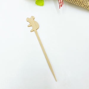 100% pinchos de bambú Natural estilo de dibujos animados Corndog Pick estilo coreano palos de <span class=keywords><strong>parrilla</strong></span> de Gas sin recubrimiento fácil de limpiar saludable - Product Image 4