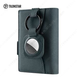 TVC317 prix d'usine <span class=keywords><strong>porte</strong></span>-cartes de crédit en cuir à deux volets pour Airtag Cover Pop up Wallet Men Card Holder - Product Image 2