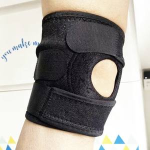 Genouillère réglable pour la protection sportive, noire, taille unique, soutien par compression, fixation articulaire unisexe - Product Image 4