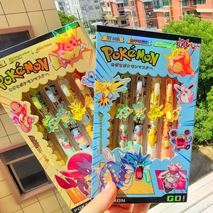 Nuovo Set Pikachu: Penna in Plastica con Patch in Metallo, Penna Stilografica Unisex a Cartone Animato, Nera, Asciugatura Rapida, Non Cancellabile, per Ufficio e Scuola - Product Image 4