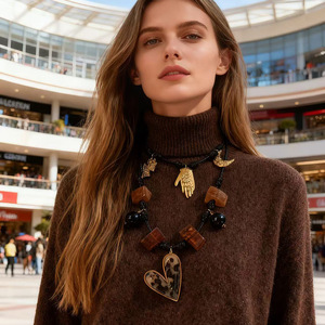 Perles en résine empilables, cœur, lune, croix, bijoux élégants pour femmes, bijou en acier inoxydable plaqué or, accessoires de femme - Product Image 1