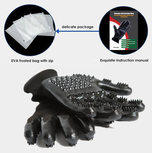 Herbruikbare Siliconen Massage Zachte Vergieten Tool 4Pc Handschoen Pet Hair Remover Handschoenen Voor Honden Kat Ontharing - Product Image 3