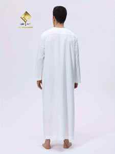 <b>Men'S</b> Elegant Arabic <b>Thobe</b> - Soft Long Sleeve Prayer Robe,all outputs - Product Image 4