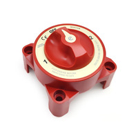 Interrupteur d'alimentation principal rouge robuste à deux positions et double batterie pour yacht et camping-car ; Accessoire de rétrofit d'isolation de batterie Modèle A502