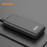 Besiter Fast Charge Power Bank 20000mAh Cellules polymères haute densité et banques d'alimentation portables haute capacité pour téléphone portable