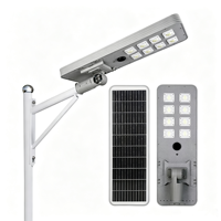 Lampadaire Solaire LED Tout-en-un Haute Luminosité 80W, Étanche IP65, en Aluminium Moulé Sous Pression, avec Panneau Mono LiFePO4 pour Projets Municipaux