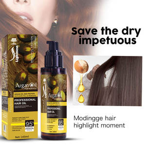 Venta al por mayor Etiqueta Privada aceite de argán marroquí suero para el cabello aceite de glicerina orgánica para el cabello para el control del frizz alisado del brillo - Product Image 3