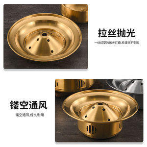 Plat de service en acier inoxydable avec trous de drainage pour hôtels, restaurants, cafés et salons de thé, idéal pour les cadeaux d'affaires. - Product Image 5