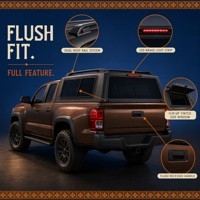 Hardtop en aluminium pour camionnette, coque de camping avec fenêtres à persiennes, plateforme de toit avec porte-clés pour Toyota Tacoma 5FT OEM
