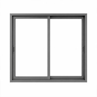 Fenêtres coulissantes en alliage d'aluminium insonorisées au design minimaliste pour balcon, maisons individuelles, ouverture horizontale