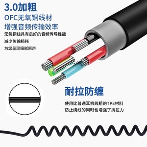 Câble d'écouteurs pour talkie-walkie Feixunteng, 3,5 mm, microphone intra-auriculaire universel pour Xiaomi Mijia Mi, anti-interférence - Product Image 5
