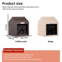 Humidificateur intelligent à brume froide au charbon de bois, nouveau design, 200 ml, USB 5V, portable, pour bureau et maison, effet feu de camp