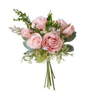 Hoa Nhân Tạo Chất lượng cao lụa Rose bó hoa Hoa sắp xếp cho trang trí nội thất - Product Image 5