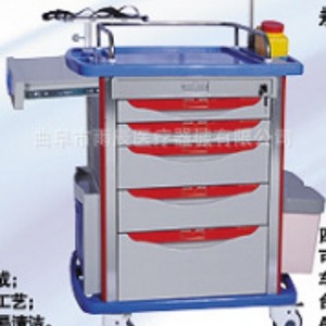Carrito de Hospital Abs Yc P02 750x475x930mm, Mueble Médico de Plástico Resistente con 4 Ruedas - Product Image 2