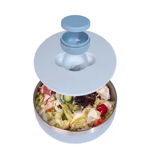Bunte Heimrestaurant Küche Speisen Würze Edelstahl-Schale-Set Salatschüssel mit Deckel