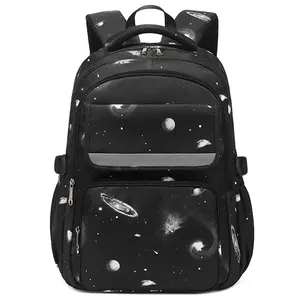 Conjunto de mochilas escolares para estudantes do ensino fundamental Star Sky de alta qualidade com alívio de carga