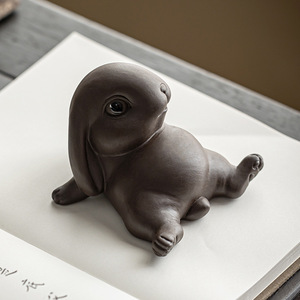 ชุดน้ำชากระต่ายน่ารักสำหรับสัตว์เลี้ยงชุดน้ำชาดินเผาสีม่วงสำหรับผู้รักชาการ์ตูนกังฟูสัตว์เลี้ยง - Product Image 4