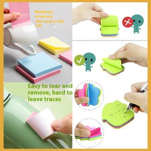 Bloc de Notas Adhesivas Personalizadas de Colores Irregulares, Notas Adhesivas para Estudiantes, Notas para Refrigerador, Opción de Hojas Desprendibles - Product Image 3