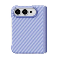 Étui de téléphone magnétique JOYPORODO B357, motif en fibre de carbone, coque en PC, charge sans fil pour iPhone Duo pour la série Samsung