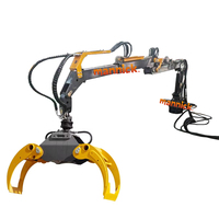Grue à grappin télescopique multifonctionnelle pour bois avec pompe, alimentée à l'essence/électrique/diesel, chargeur de grumes Mannick